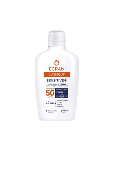Ecran Sunnique Sensitive Schutzmilch Lsf 50+ 200 ml