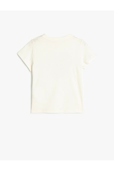 Koton Beige Sequined T-Shirt