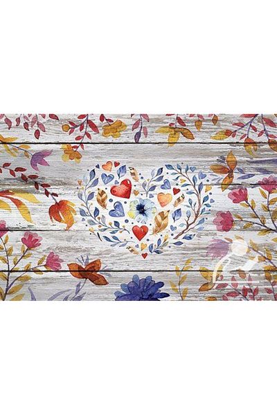 King Of Puzzle Heart Embroidered Flower Pattern Puzzle - 1000 Pieces (AS01-M)