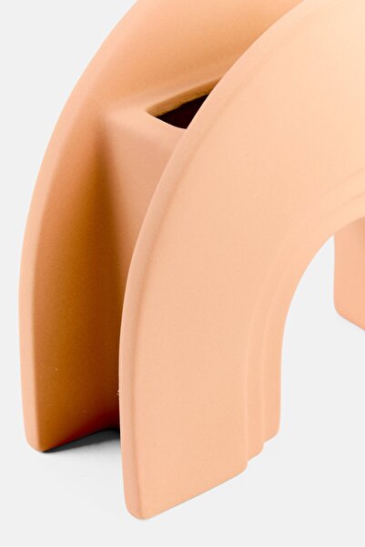 Muy Mucho Decorative Ceramic Vase, Peach
