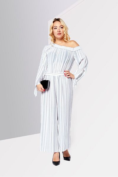 Michael Kors Women Asymmetrical Neckline Elbow Sleeve Jumpsuit, White