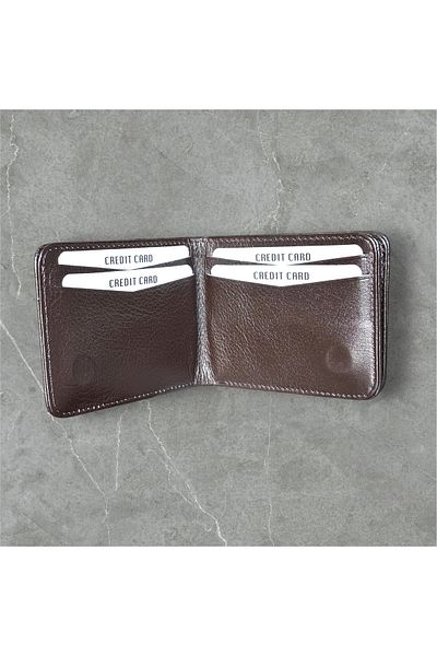 Kar-Pa Genuine Leather Horizontal Magnet Brown Polite Wallet