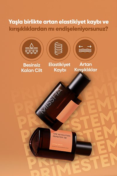 Missha Time Revolution Primestem100 - Lifting Serum for Skin Firm Appearance and Elasticity 75ml