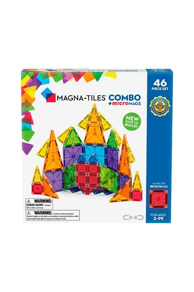 Magna Tiles Magna-Tiles + Micromags - 46 Pieces