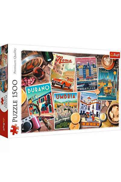 Trefl لغز 1500 قطعة: السفر الأوروبي أساسه