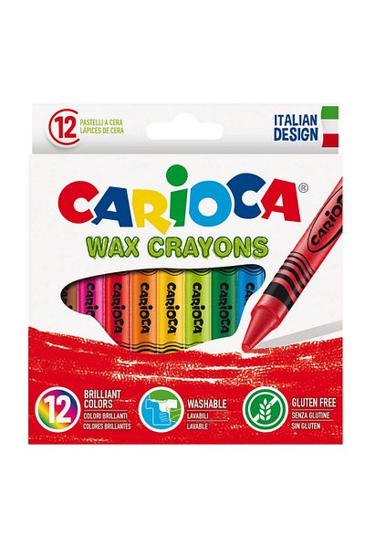CARIOCA Wax Crayons 12 Pcs / Set -