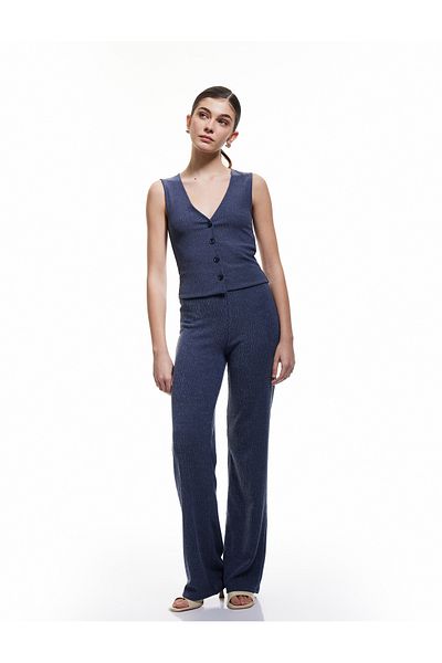 Koton Slim Fit Sleeveless Buttoned V-Neck Vest