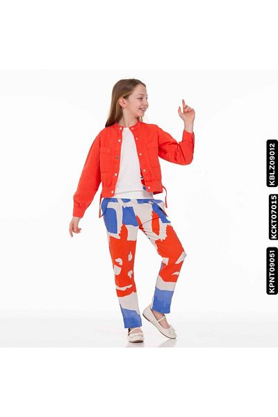 XO Kids 8-14 Years Girl Coral Trousers - 54341 Kpnt09051