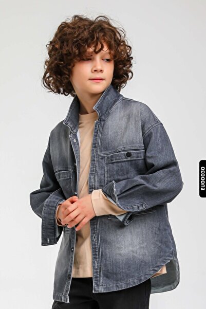 XO Kids قميص جينز قطني للأولاد بأزرار من 5 إلى 14 سنة 23144