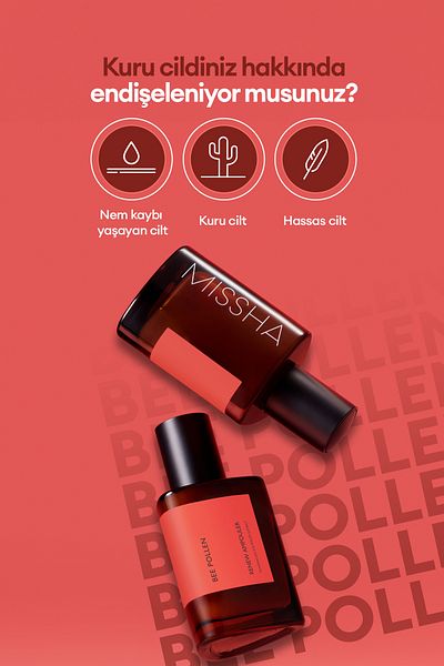 Missha Missha Bee Pollen Renew Ampoule - Skin Care Ampoule with Bee Pollen for Dry and Lively Skin