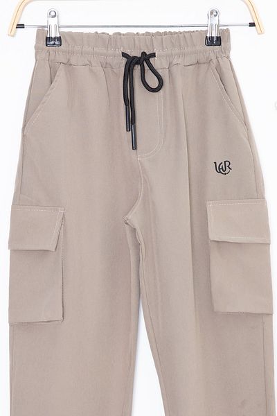 Cansın Mini Coffee Cargo Pocket Boy's Parachute Pants 20215