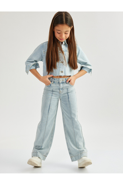 Koton Pantaloni de exterior pentru fete Indigo 5SKG40059AD