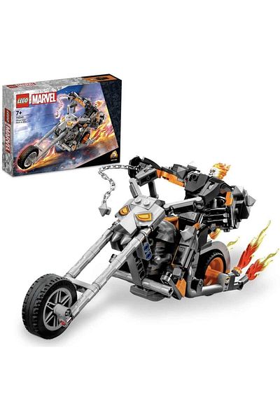 LEGO ® |   مجموعة بناء Marvel Ghost Rider Robot ودراجته النارية 76245 للأعمار من 7 سنوات فما فوق (264 قطعة)
