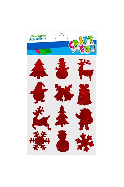 Micostore Red stickers for Christmas decorations