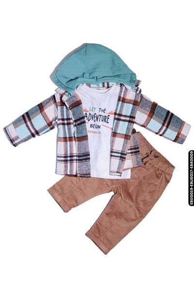 Çikoby Baby Boy Hooded Shirt 6-24 Months 20127