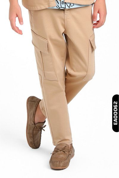 Escabel Boy's Straight Leg Trousers with Belt and Cargo Pocket 5-14 Years - 2419