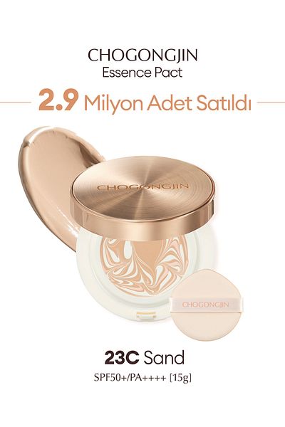 Missha Bb Chogongjin Esence Pact (23C) - Anti-Aging, Hydrating, Spf50+/Pa++++ Care