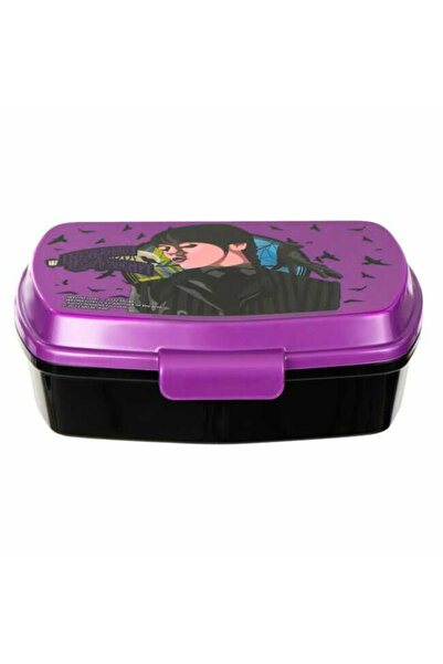 Micostore Πλαστική κατσαρόλα, παιδική τροφή, Τετάρτη, μαύρο μωβ, για κορίτσια, 630 ml, 17 x 14 x 6 εκ.