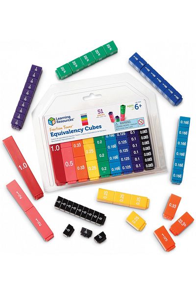 Learning Resources Fraction Tower Equivalency Cubes-LER2509