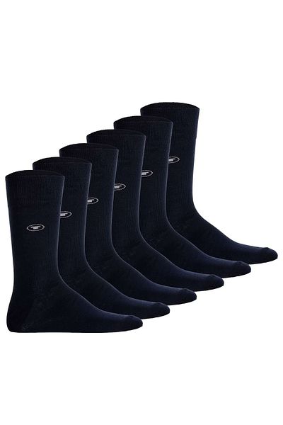 Tom Tailor Herrensocken, 6er Pack - Basic, Baumwollmischung, einfarbig