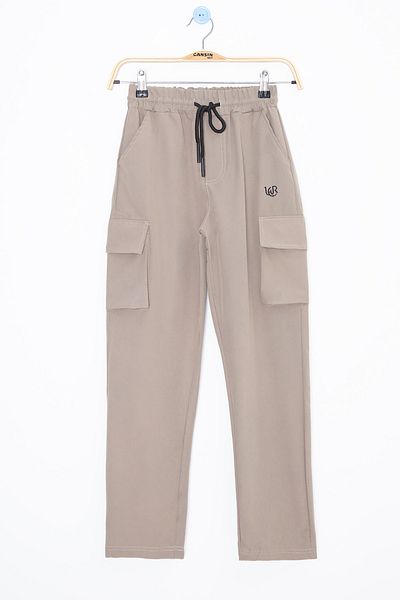 Cansın Mini Coffee Cargo Pocket Boy's Parachute Pants 20215