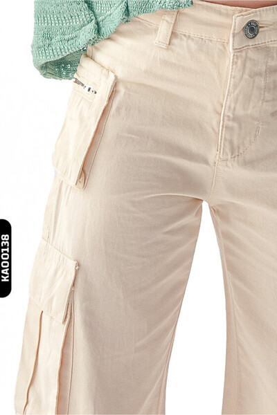 nk kids Cargo Pocket Belted Wide Leg Girl's Trousers 8-14 Years 56701