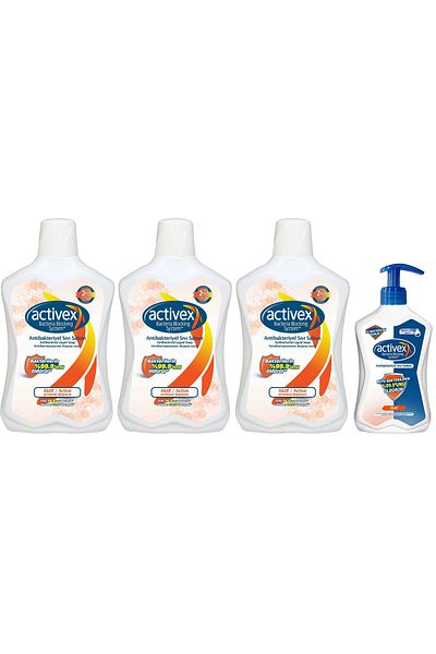 Activex Active Liquid Soap 3 Pieces of 1 Lt + 500 ml