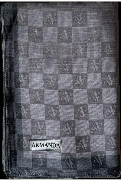 ARMANDA Σάλι Dama Monogram 3370-σκούρο γκρι