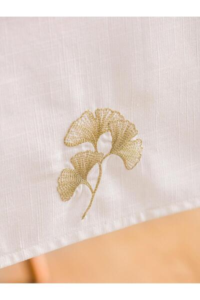 LC Waikiki White Leaf Embroidered Runner 45X150 cm