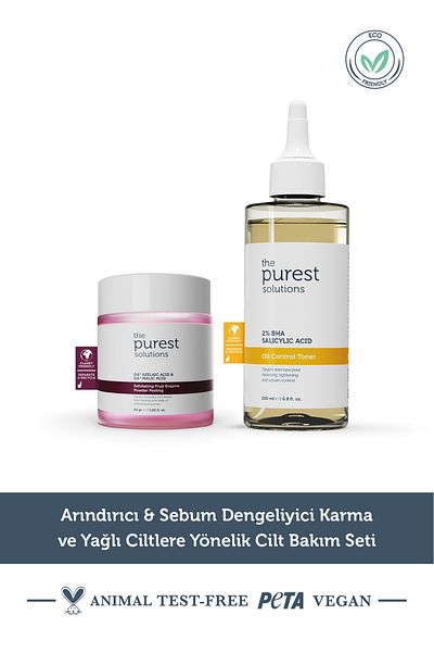 The Purest Solutions Σετ περιποίησης δέρματος καθαρισμού και εξισορρόπησης σμήγματος για μικτό και λιπαρό δέρμα