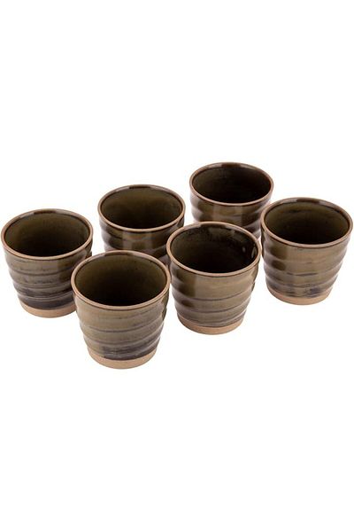 AKDC Ceramic Cup 6Pcs L(7CM) XW(7CM) XH(7CM) Multicolour M2