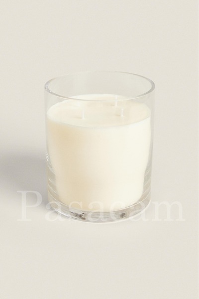 Paşa Cam El İşçiliği Cam Vazo İçinde Kokulu Mum Gül Kokulu 15 x 20 Cm Genişli...