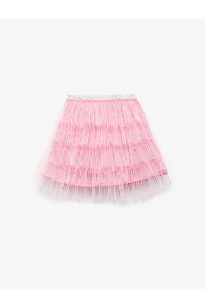 Koton Tutu Skirt with Elastic Waist and Tulle Layer Detail