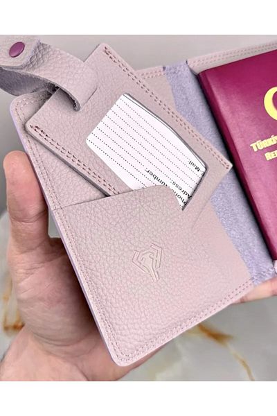 Fil Deri Ετικέτα διαβατηρίου και βαλίτσας μοντέλου 2038 από γνήσιο δέρμα