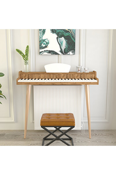 Uçar Mobilya Piyano Tasarımlı Dresuar, Masa, Petek Üstü & Kapaklı