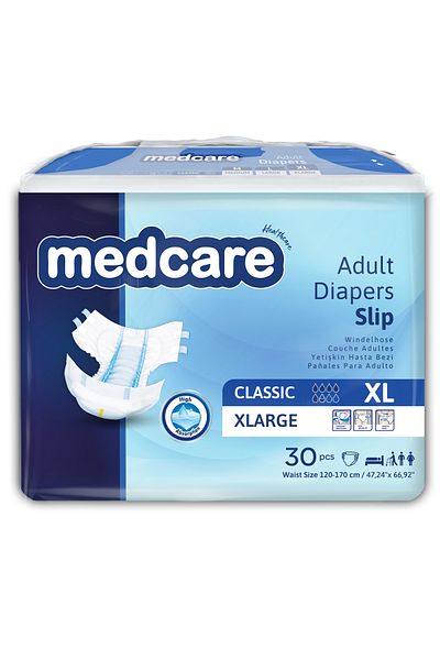 MEDCARE 30 Pieces XLarge Extra Large Size Adult Patient Diapers