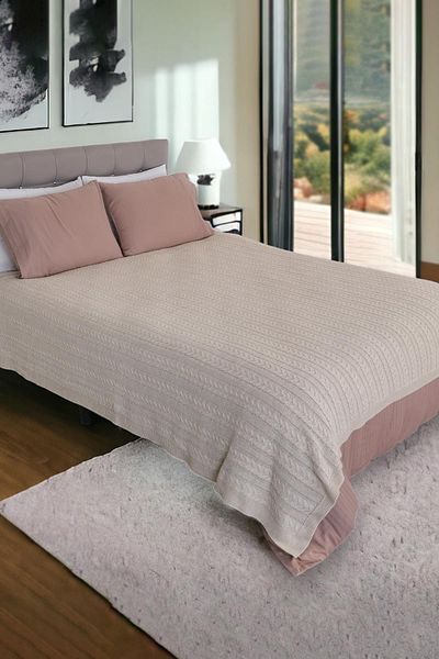 DALİSA Mathilda Knitted Soft Bedspread and Lightweight Blanket for Home Use