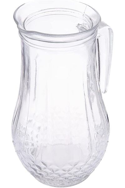 AKDC Style Glass Jug W/Cap L(12CM) XW(12CM) XH(23CM) transparent