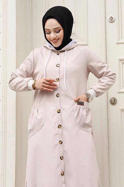 Tesettür Dünyası Gerippter Trenchcoat TSD240307