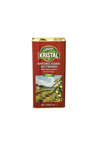 Kristal Natürel Sızma Zeytinyağı Dolgun Güçlü 5 L Teneke