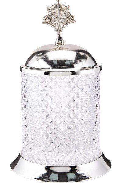 AKDC Zeyve Glass Candy Jar W/Lid L(12CM) XW(12CM) XH(24CM) Transparent