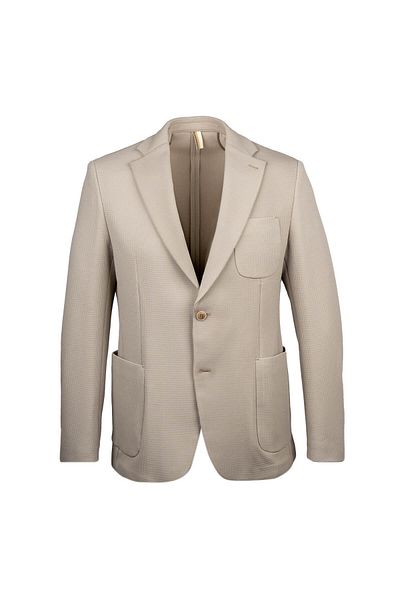 Hatemoğlu Mink Comfort Fit Patterned Mono Collar Classic Jacket