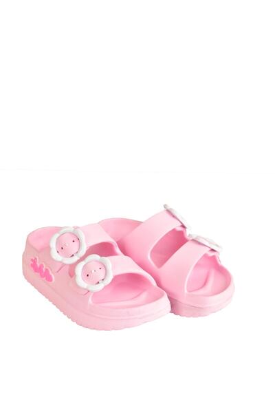 MODAONN Double Buckle Beach-Pool-Garden-Holiday-Daily Outdoor Girl's Slippers with Sticker