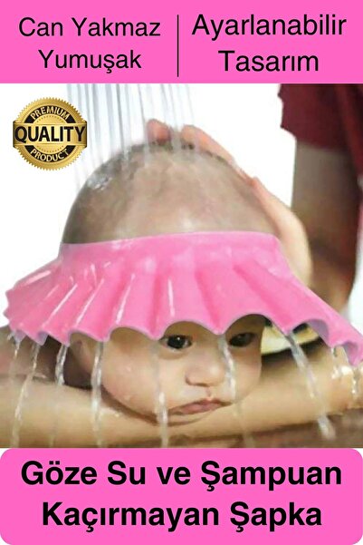 Svein Ayarlanabilir Çocuk Bebek Duş Şapkası Göze Şampuan Su Sabun Kaçmasını Ö...