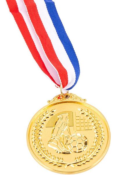 AKDC Medal Fb Gold 6Cm X 6Cm X 1Cm Blue, Red, White And Gold