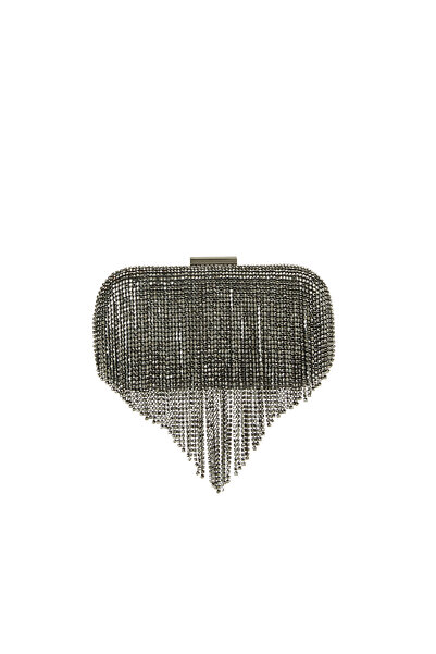 Dıvarese Platin Taşlı Kadın Çanta