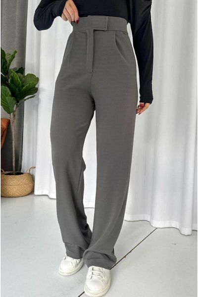 VivaJoy Women's High Waist Pants - Velcro Closure, Lycra Palazzo, Elastic Waist Elastic