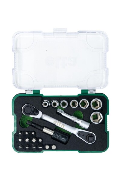 İzeltaş Elta 1/4 Ratchet Socket / Bit Set 23 Pieces