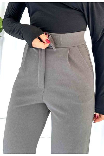 VivaJoy Women's High Waist Pants - Velcro Closure, Lycra Palazzo, Elastic Waist Elastic