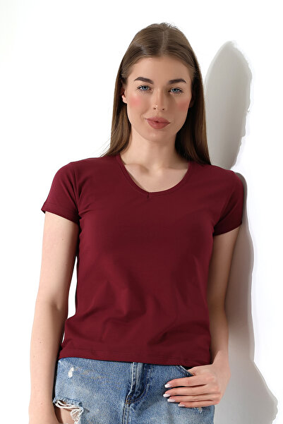 Endies Tricou de bază cu mânecă scurtă, din bumbac pieptănat, compact, lycra,...